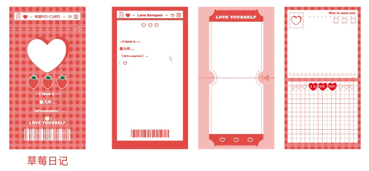 1 шт. милый клубничный блокнот для заметок бумажный блокнот для студентов Kawaii планировщик Sticky Note канцелярские принадлежности Escolar Papelaria офисные заметки - Цвет: Strawberry Diary