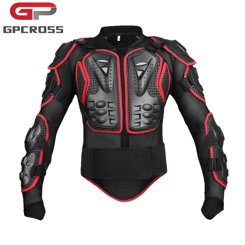 GPCROSS motocicletas armadura protección Motocross ropa Moto Cross Back Armor Protector protección chaquetas negro rojo