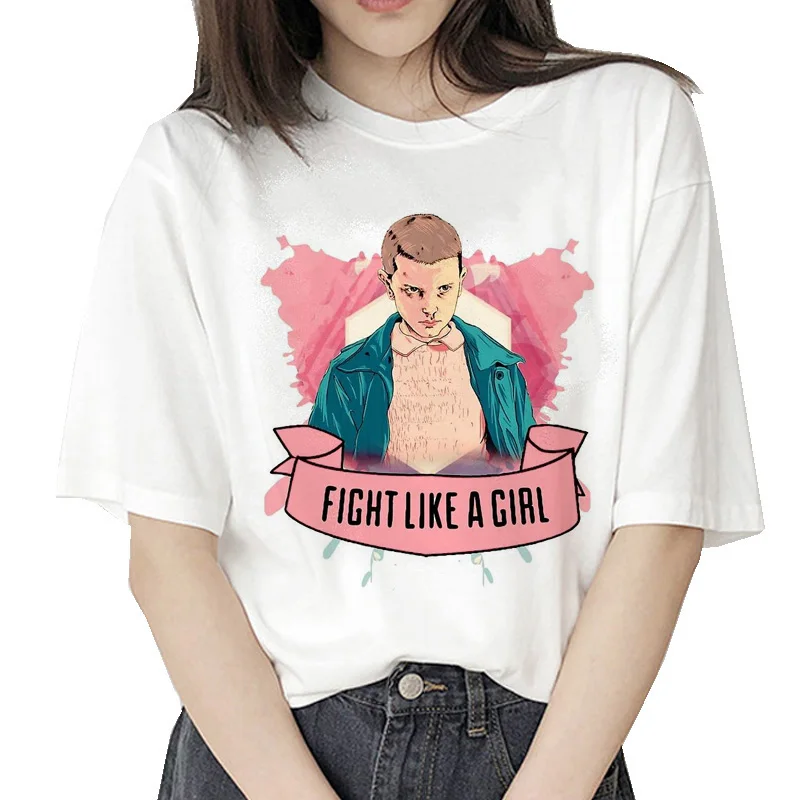 

Feminist T Shirts Women Harajuku T-shirt Girl Powers stranger things 90s Graphic Ullzang GRL PWR Korean Tees Female Top Tshirt