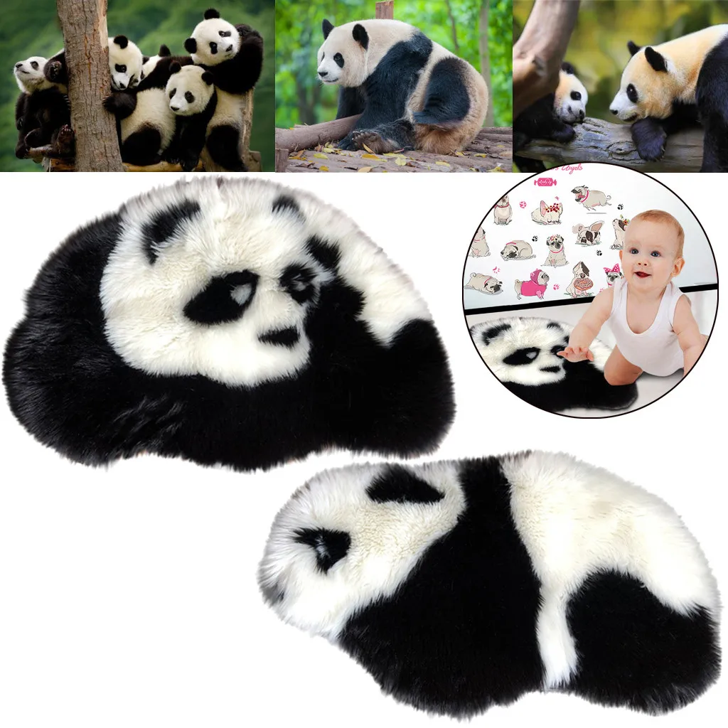 Ковер alfombra коврик с изображением панды Пушистый Ковер для гостиной простой пушистый спальный искусственный детский игровой коврик Детский ковер для детской комнаты Детский ковер