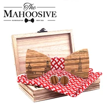 Franch Skyline Тулуза деревянный галстук-бабочка Галстуки Галстук-бабочка Skyline галстуки для мужчин Запонки галстук-бабочка тяга для мужчин набор