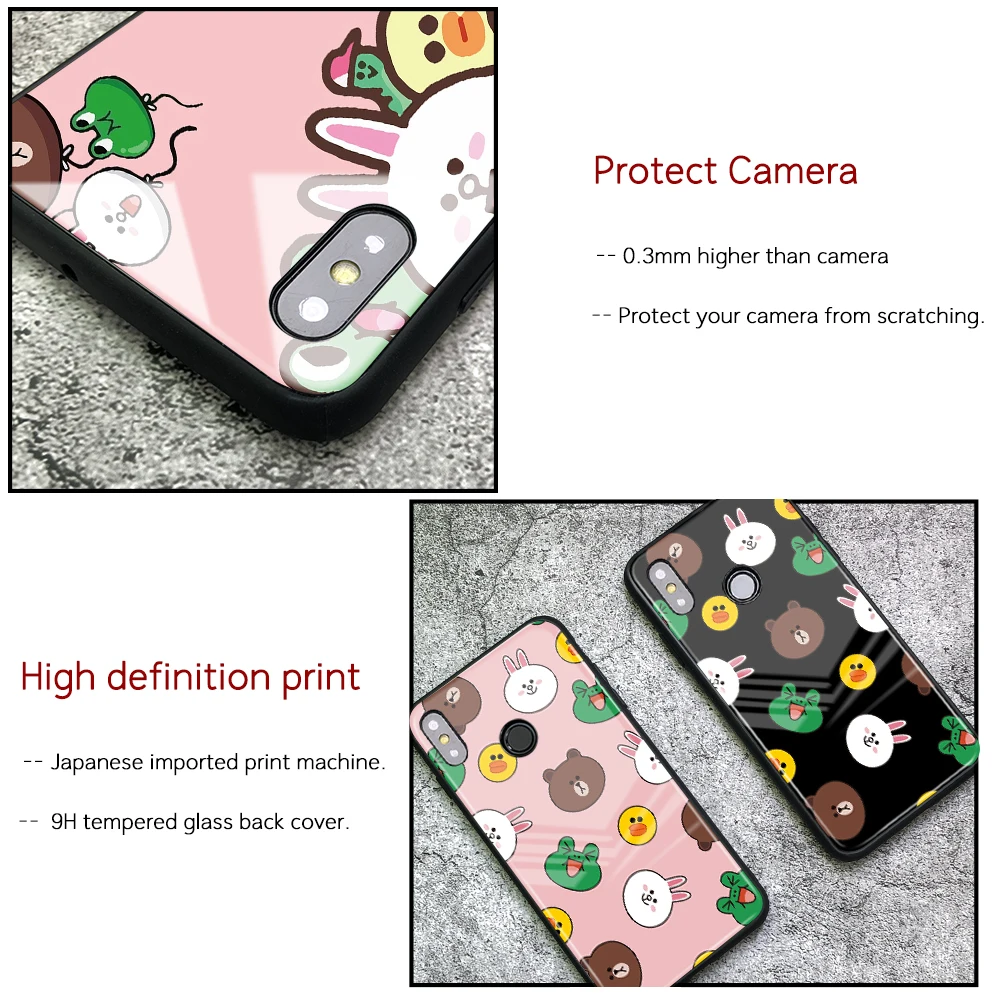 FinderCase for case Xiaomi Mi 8 se Cute bear couple Hard Back Glass Phone cover for Mix 2 2s 3 case Xiaomi Mi 8 9 SE lite max 3