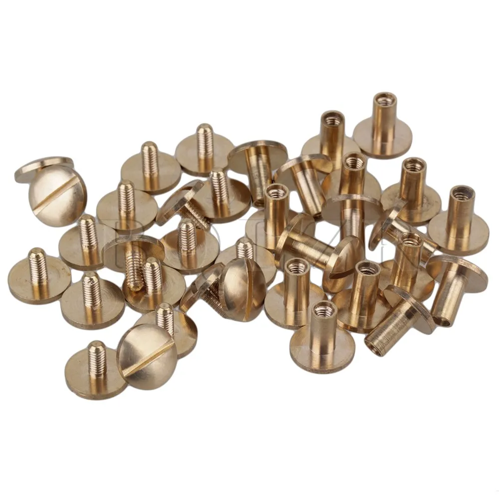 BQLZR 20 x Arc Button Stud Screwback 10x4x8mm Leather Rivet Belt Screw