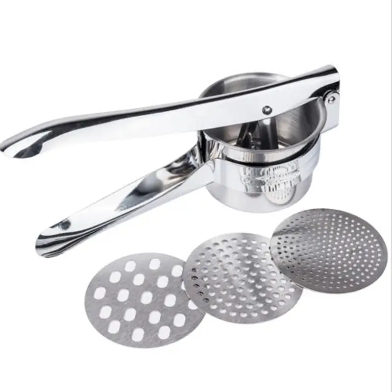 3 In 1 Stainless Steel Potato Masher Manual Juicer Kitchen Gadget Tool