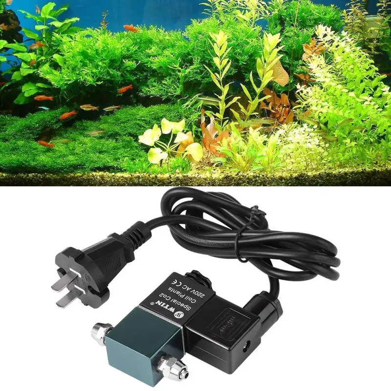 Aquarium220V CO2 Магнитный электромагнитный клапан регулятор аквариум Электрический