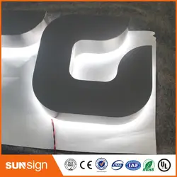 Настраиваемой Подсветкой нержавеющая сталь письмо со светодиодной подсветкой буквы