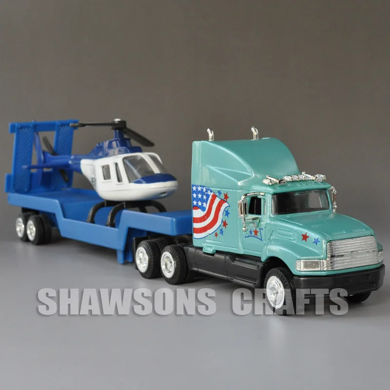 150 Diecast Truck Model Toys Ford Aeromax Flatbed Trailer with