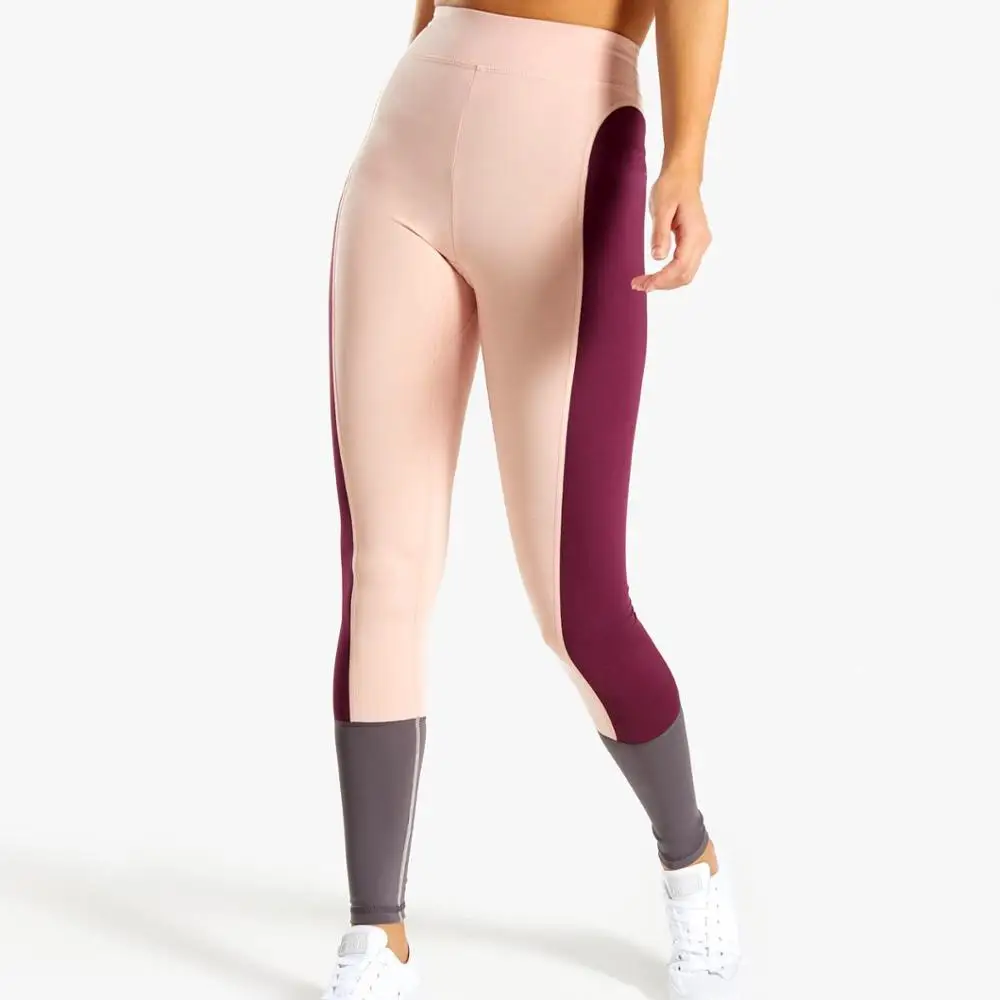 

EOEODOIT Women High Waist Patchwork Leggings Fitness Push Up Pants Female Workout Jeggings Elastic Skinny Sport wear Trouser