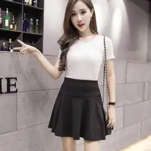 Осенне-зимняя новая высокая юбка с тонкой талией трапециевидная модная плиссированная юбка темперамент простая юбка для ноутбука