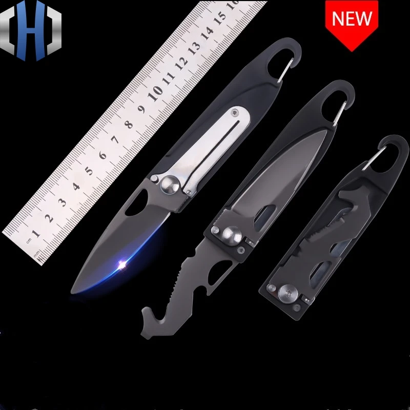 

New Portable Hang Buckle Knife Opener Cut Rope Cutter Screwdriver Outdoor Camping EDC Equipment Folding Knives