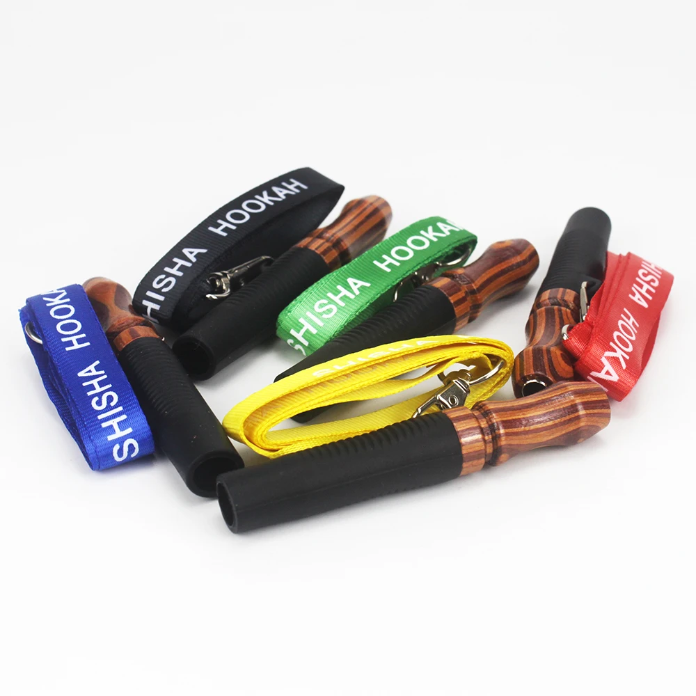 High Quality Shisha Mouthpieces For Sheesha Chicha Narguile Hookah Accessories Wooden Hang Rope Strap Mouth Tips