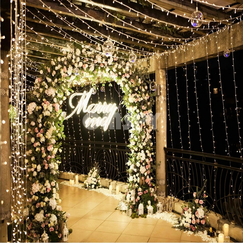 

3x1/3x2/3x3m led icicle led curtain fairy string light fairy light 300 led Christmas light for Wedding home party