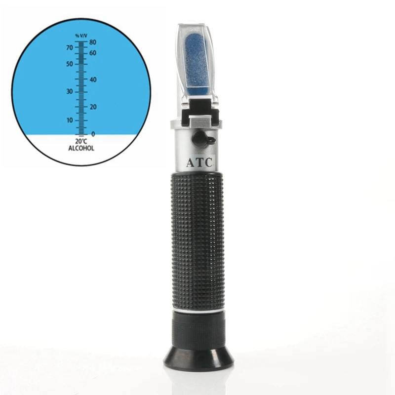 Alcohol Refractometer ATC 080V/V Alcoholometer Handheld Wine