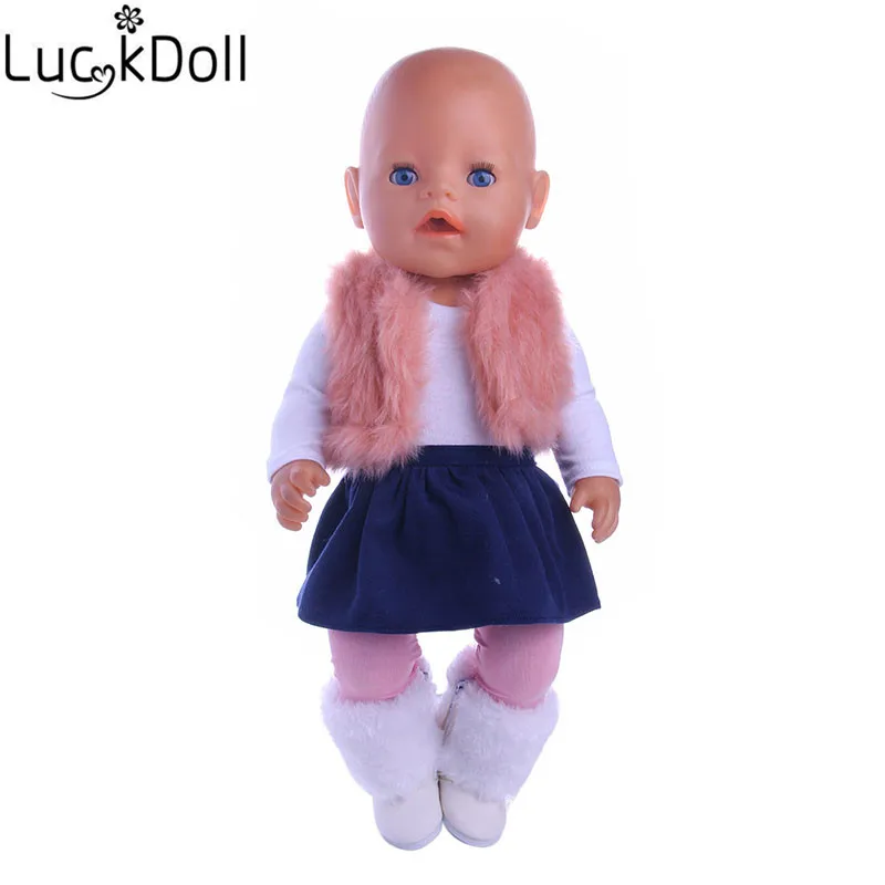 Luckdoll одежда вязаная рубашка 7 шт./стиль подходит для 43 см кукла аксессуары Детский Рождественский подарок для selec n966-n1486