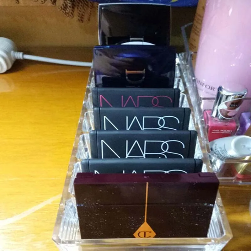  New Solid Acrylic Cosmetics Makeup Organizer Show Shelf Rack Durable Desk Nail Polish Lipstick Stor