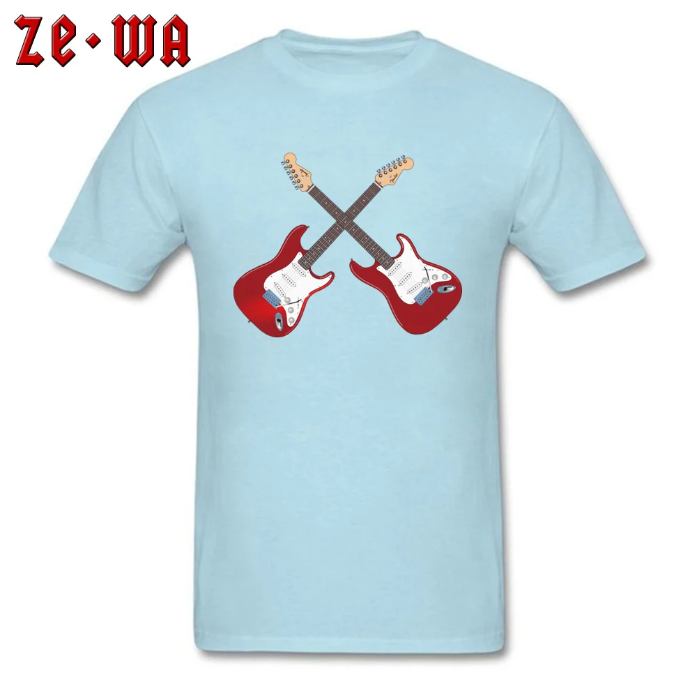 Europe electric guitars 311034 Short Sleeve Summer Autumn Tops Tees Fashion Crew Neck 100% Cotton Clothing Shirt Men T-Shirt electric guitars 311034 light