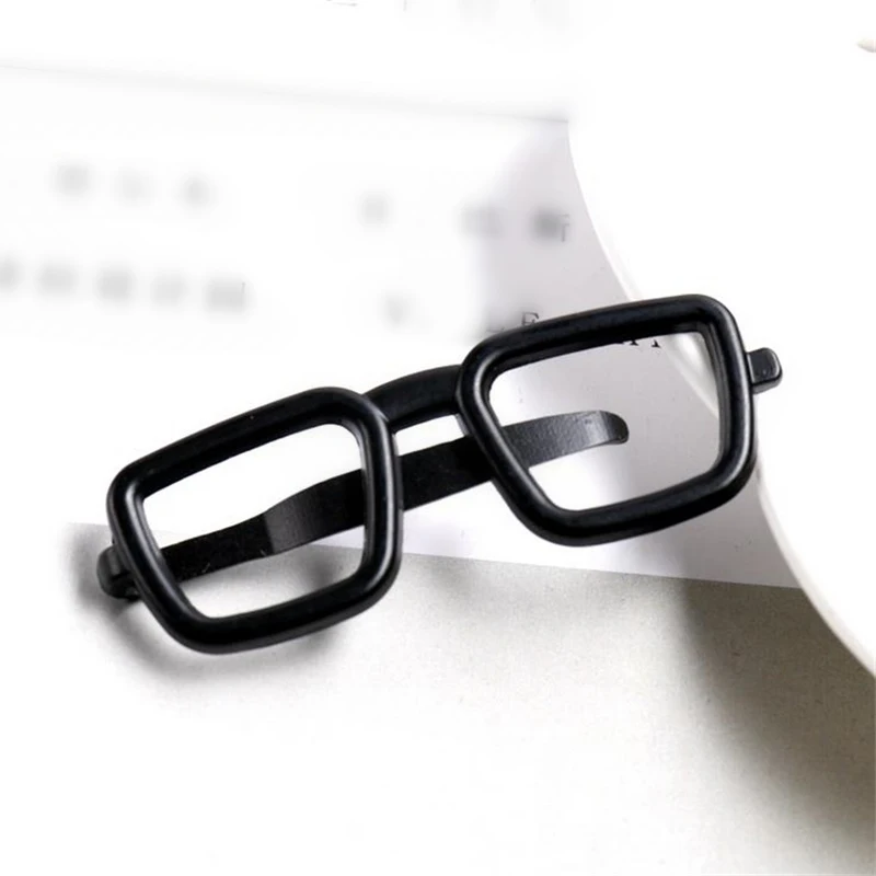DoreenBeads Creative Eyeglasses Design Man Tie Clips Suit Collar Clip