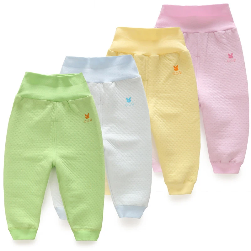 Штаны для маленьких девочек утолщенная хлопковая детская одежда защищающие живот busha PP брюки весна осень теплая домашняя одежда для малышей брюки для новорожденных мальчиков