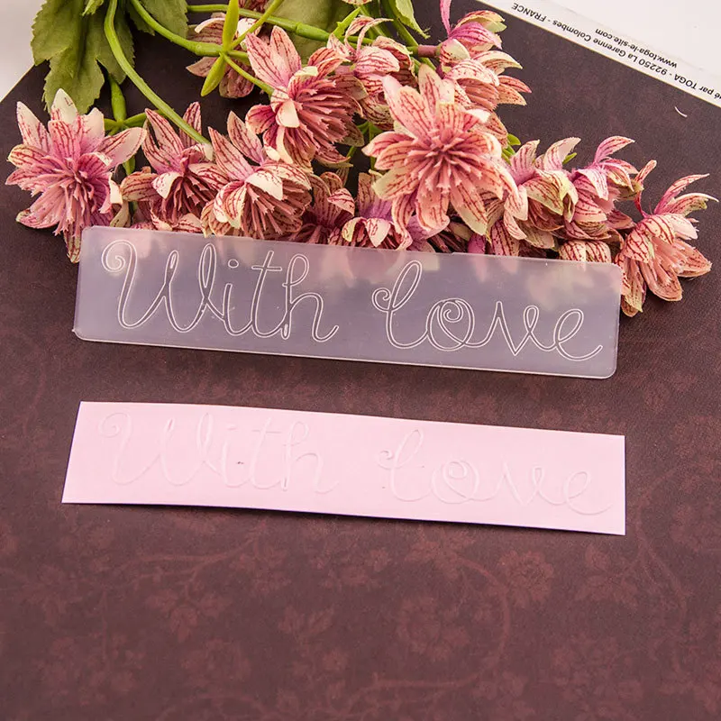 

With Love Plastic Embossing Folders for DIY Scrapbooking Paper Craft/Card Making Decoration Supplies