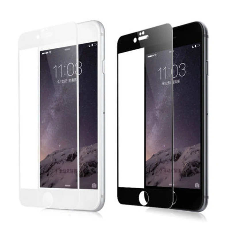 Полноэкранное защитное стекло с твердыми краями для сотового телефона iPhone 7 8