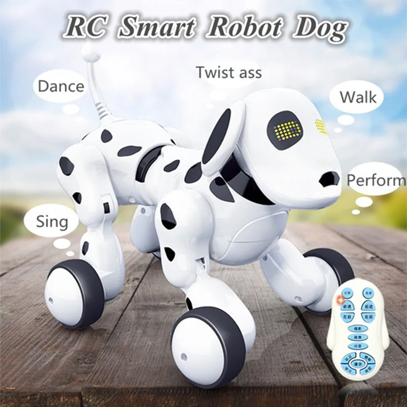 

Wireless Remote Control Smart Robot Dog 2.4G Intelligent Talking Robot Dog Toy Kids Toy Electronic Pet Birthday Gift DIMEI 9007A