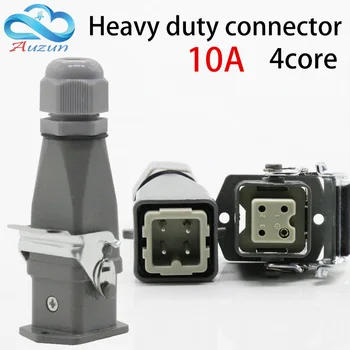 

Heavy duty connector 4 (3 + 1) 10A 250V HA-004-2 top-line hot channel air plug