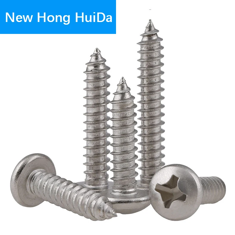 

Phillips Cross Recessed Round Pan Head Metal Self Tapping Screws Thread Metric Bolts Fastener Hardware 304 Stainless Steel M6