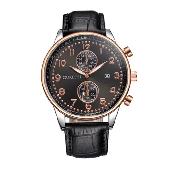 

Top Luxury Brand Mens Waterproof Watches Causal Wristwatch Males Fashio Business Clock Genuine Leather Watchband Montres Hommes