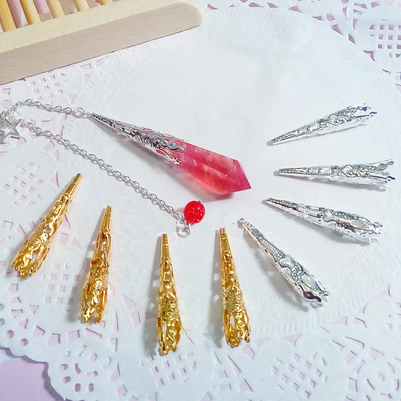 

10pcs /lot Crystal pendulum beads caps pendant buckle can be used with Crystal pendulum Pendant DIY jewelry making