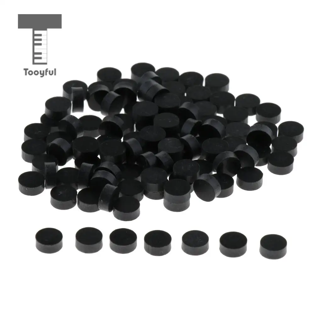 100pcs Black Guitar Dots White Mother of Pearl Shell Fingerboard Dots With Inlay for Guitars Ukuleles Mandolin Fingerboards