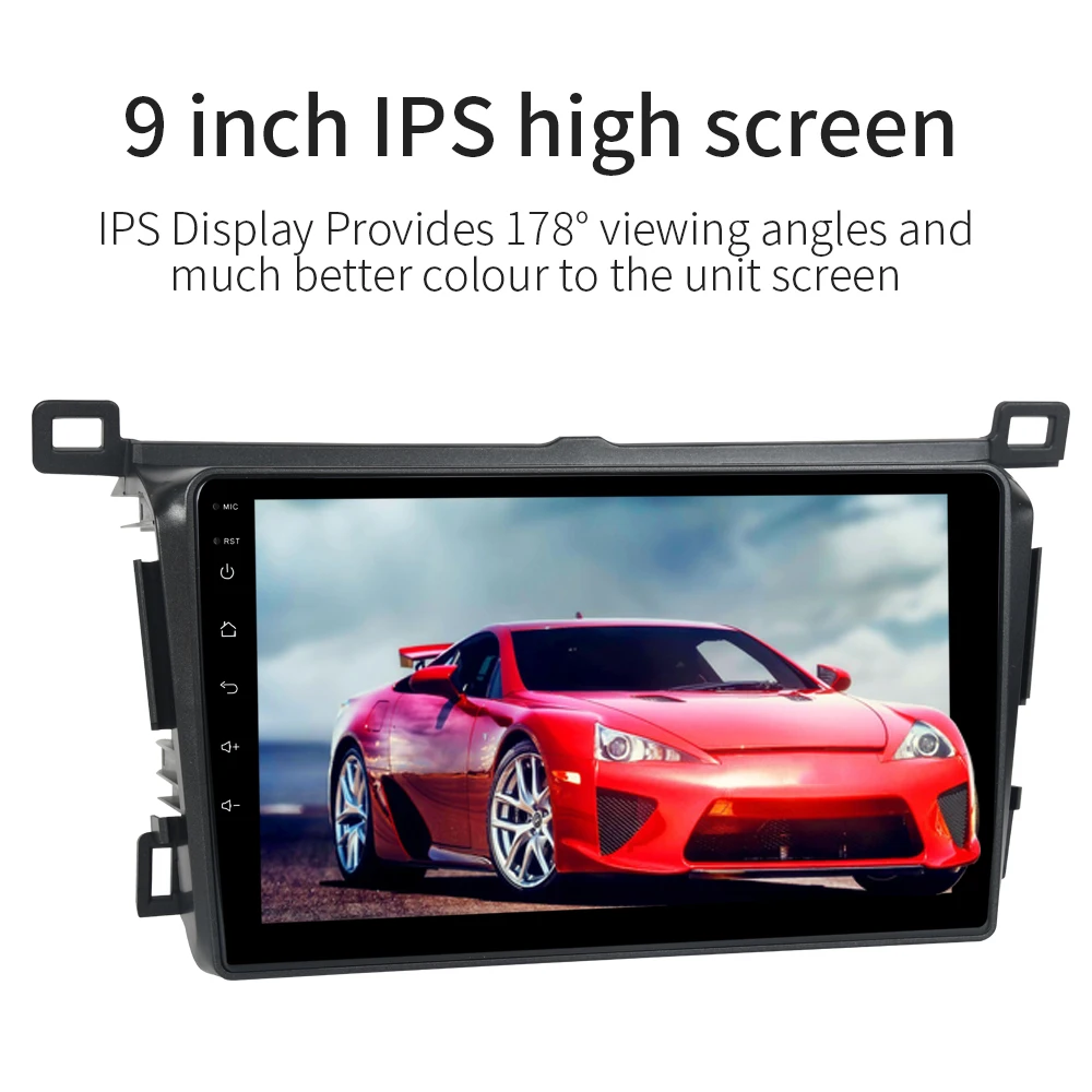 Clearance Dasaita 9" IPS 2.5D Android 9.0 RHD Autoradio for Toyota RAV4 Multimedia 2014 2015 2016 2017 2018 Build-in GPS Navigation 3