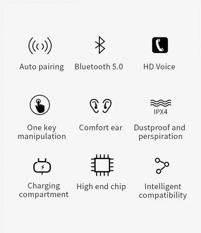 SE6 наушники-вкладыши TWS с Беспроводной наушники Bluetooth V5.0 мини-близнецы Беспроводной Bluetooth с зарядным устройством Стиль