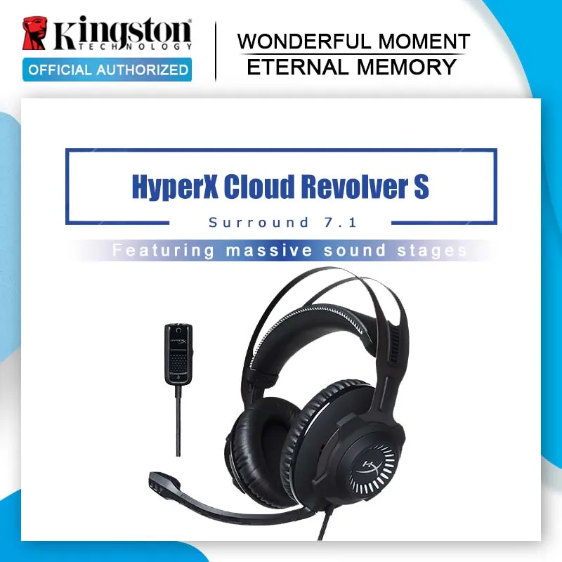 Kingston HyperX наушники Cloud Revolver S игровая гарнитура с объемным звуком Dolby 7,1 электронная Спортивная гарнитура для ПК, PS4, PS4 PRO