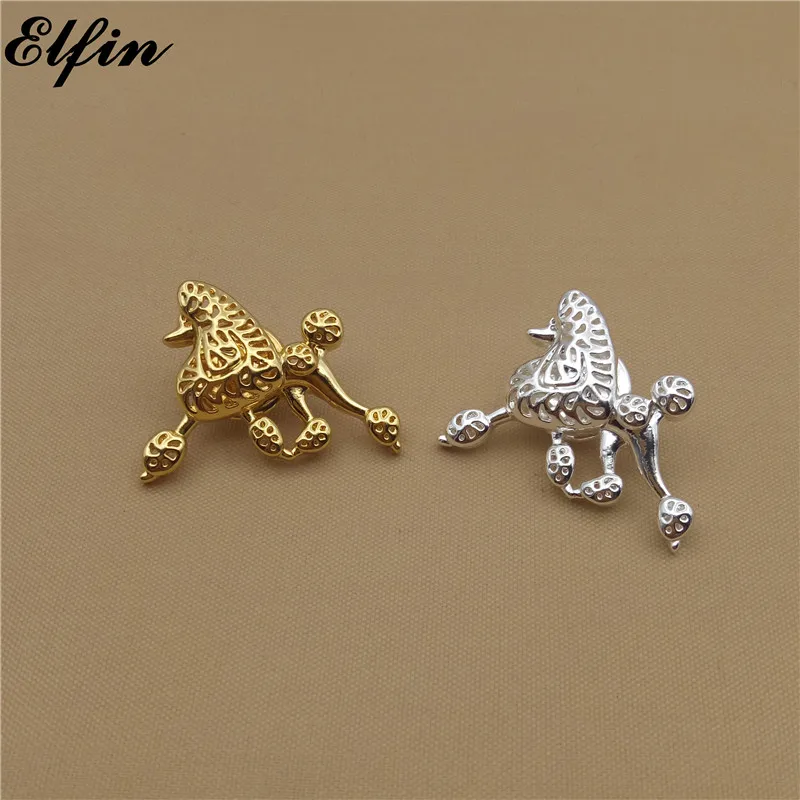 

Elfin Cute Poodle Brooches Gold Color Silver Color Poodle Brooches Jewellery