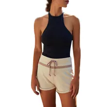 CHAMSGEND женский черный без спинки свободный без рукавов беговой жилет для йоги Мягкий Топ для фитнеса впитывающая пот дышащая Спортивная футболка