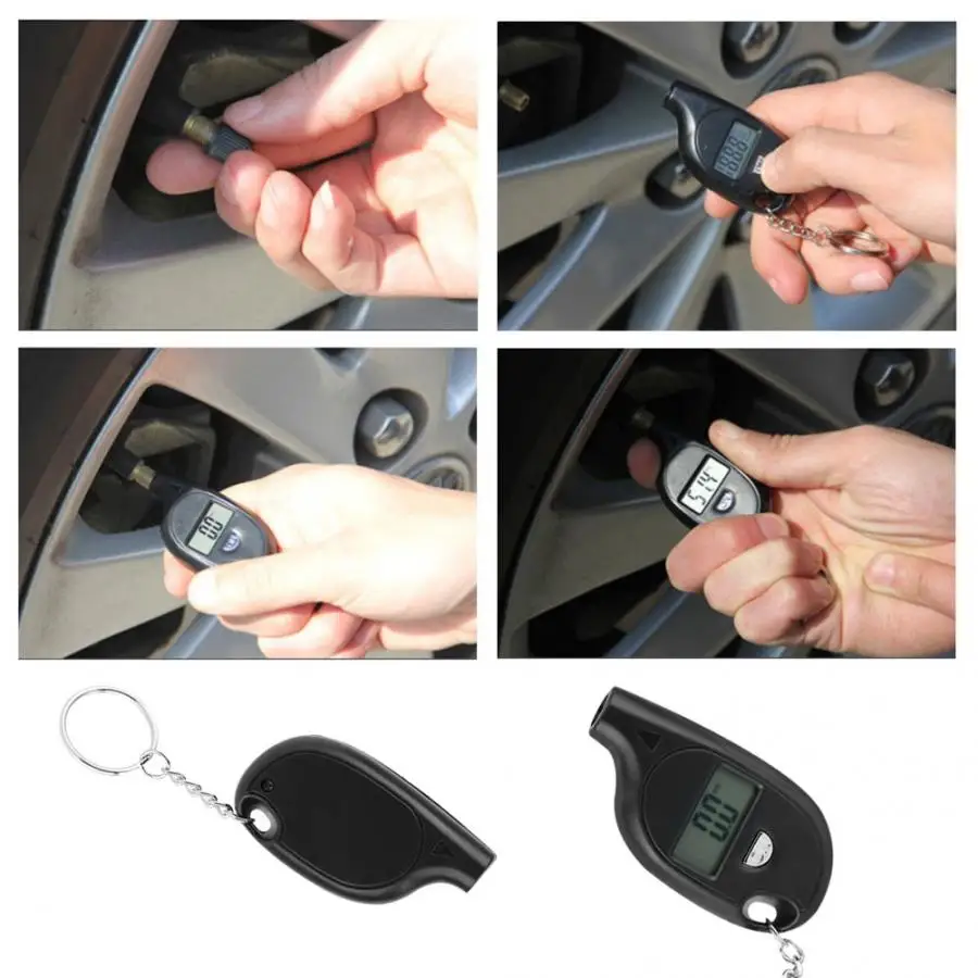 motocicleta pneu de carro roda ar medidor pressão mini testador monitor