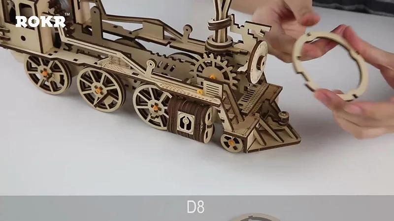 Горячая творческий DIY лазерной резки 3D механический поезд модель автомобиля игра деревянная головоломка сборки игрушка в подарок для