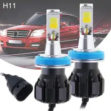 2 шт. 12V 2400LM H8 H11 Автомобильные дневные ходовые огни DRL Автомобильная Противо-Туманная светильник фар дальнего света