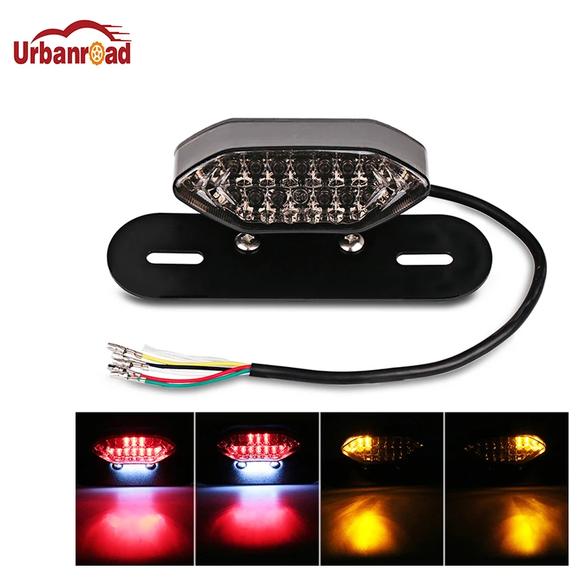 Urbanroad Motorcycle LED Tail Turn Signal Light Integrated Tail Brake Stop Running License Lamp Bulb Motorcycle Tail Turn Signal Urbanroad Motorcycle LED Tail Turn Signal Light Integrated Tail Brake Stop Running License Lamp Bulb Motorcycle Tail Turn Signal