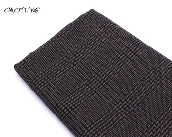 

CMCYILING Yarn Dyed Grid Tweed Cashmere Wool Fabric for Spring Autumn Cloak Coat Felt Fabrics Tissu Stoffa Meter
