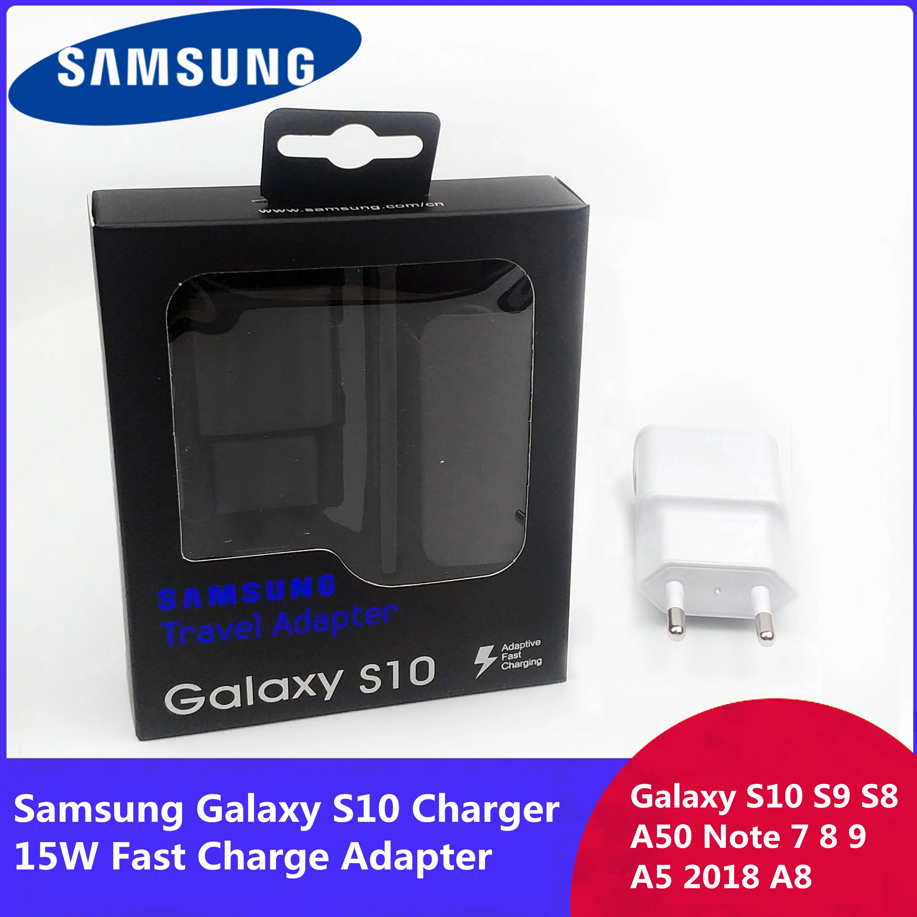 

Original Samsung Galaxy A50 Charger S10 S9 S8 Note 7 8 9 Adative fast charger 1.67A usb type-c cable quick charge pwoer adapter