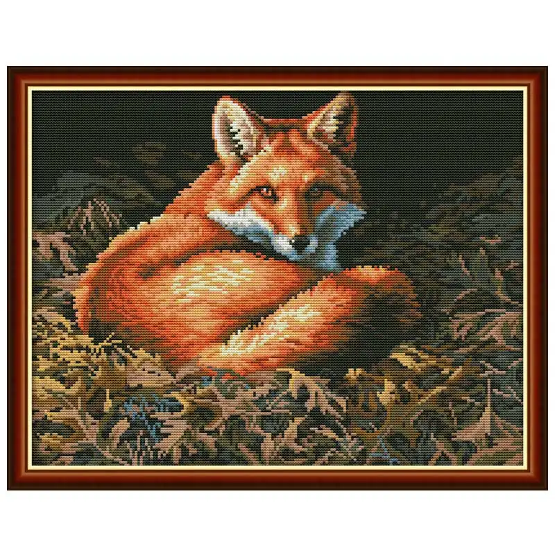Набор для вышивания крестиком DMC с изображением животных лисы, 11 карат, 14 карат,, Набор для вышивания крестиком, рукоделие, домашний декор