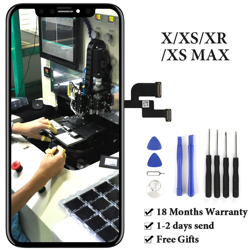 For iPhone X XS LCD Touch Screen No Dead Pixel AMOLED OEM