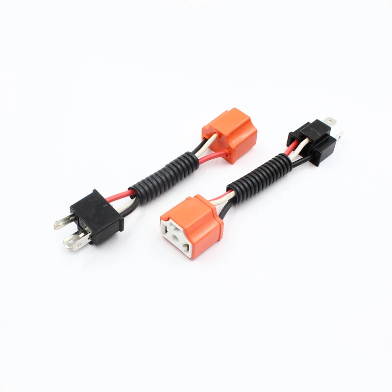 

2pc/lot H4 Auto Light Ceramic Socket Plug Car Accessories Connectors Adapter Pigtails For Cars LED Lights