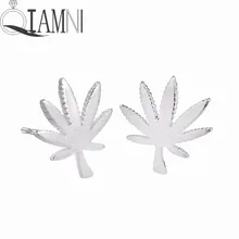 QIAMNI 925 Серебряный Модный осенний кленовый листья серьги-гвоздики для друзей подарки влюбленным эффектные ювелирные изделия на Хэллоуин для женщин