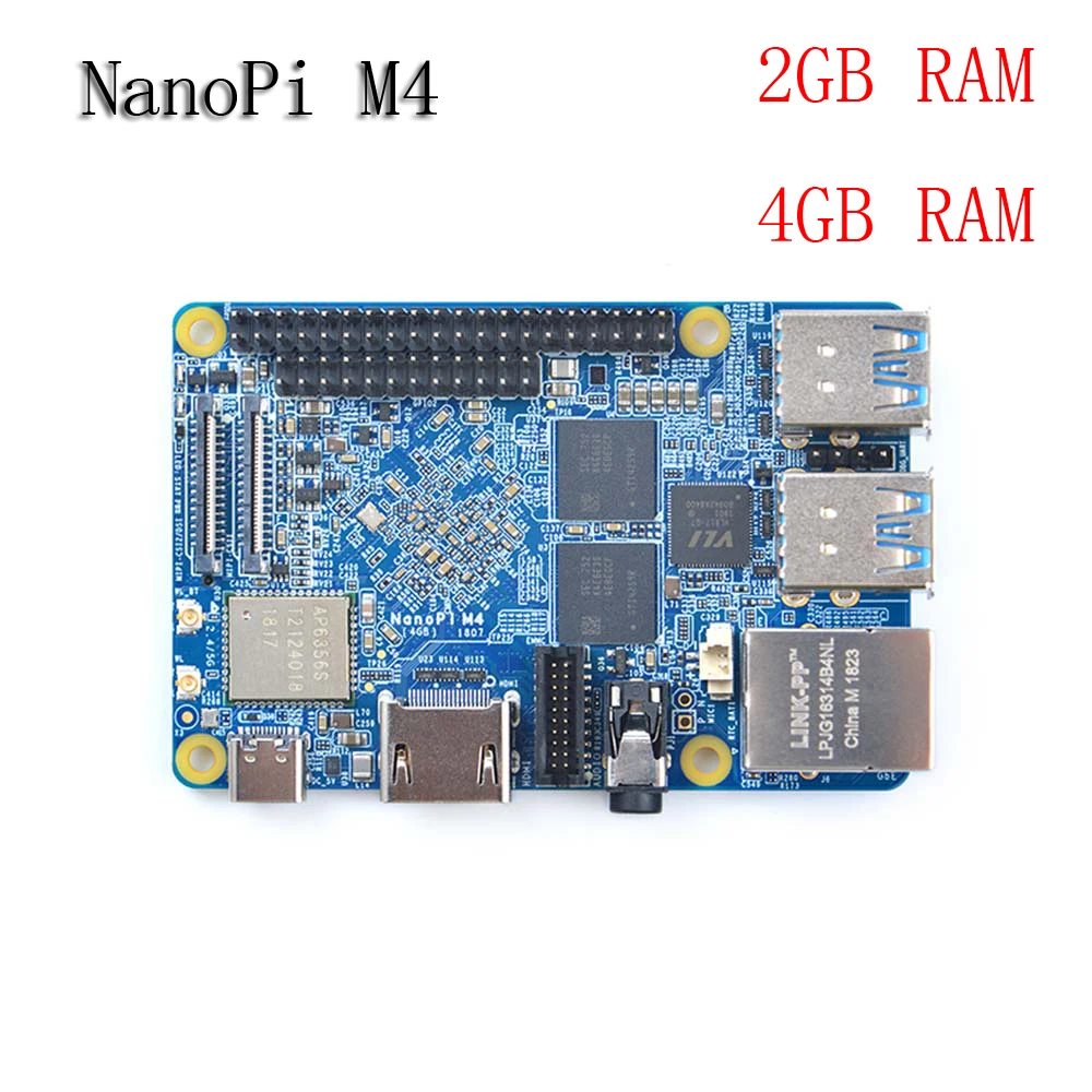  NanoPi M4 2GB/4GB DDR3 Rockchip RK3399 SoC 2.4G & 5G dual-band WiFiSupport Android 8.1 Ubuntu AI an