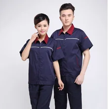 10 комплектов-рубашка и брюки) Снэк горячий горшок ресторан столовая кафе ресторан униформы для ресторанов лето с короткими рукавами рабочая одежда