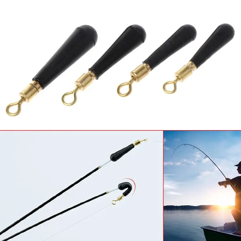 

50 Pcs/Set Fishing Float Bobber Copper Ring Floating Rotation Drift Fleet Quick Tackle Floats Bobbers For Casting Fishing Access