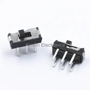 

10pcs on-off switch mini On / Off / On 2P2T DPDT 6 pino DIP Vertical interruptor micro slide switch