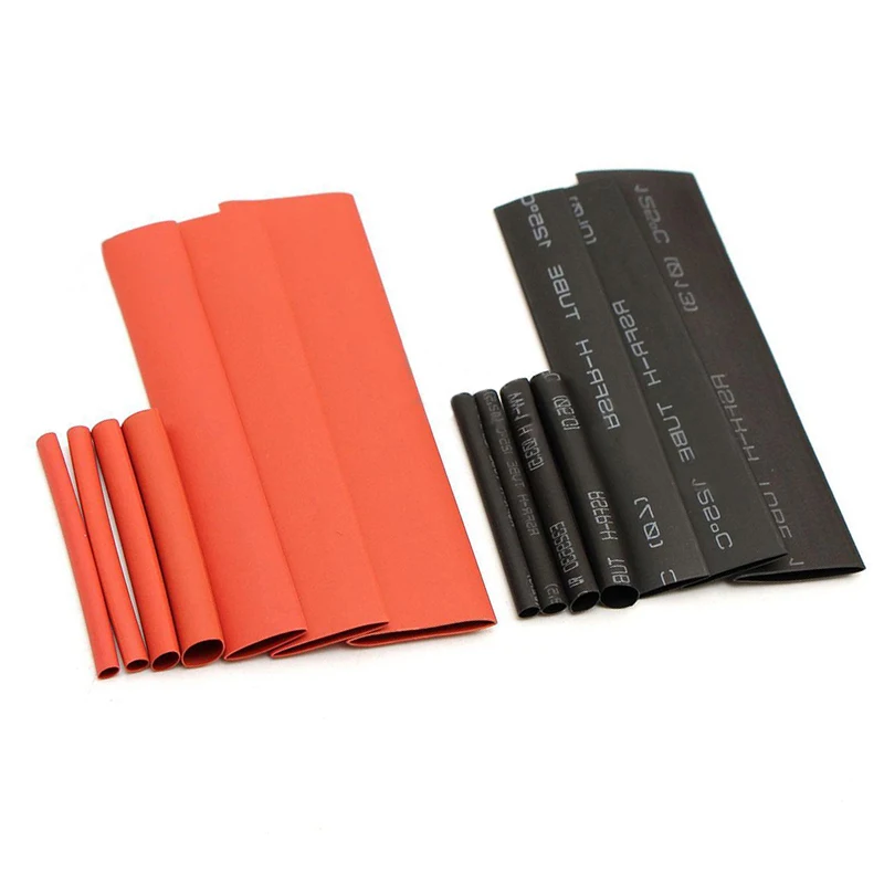 127pcs Assorted Heat Shrink Tubing Tube Set 2:1 Polyolefin Black Red Sleeving Wrap Wire Cable Kit